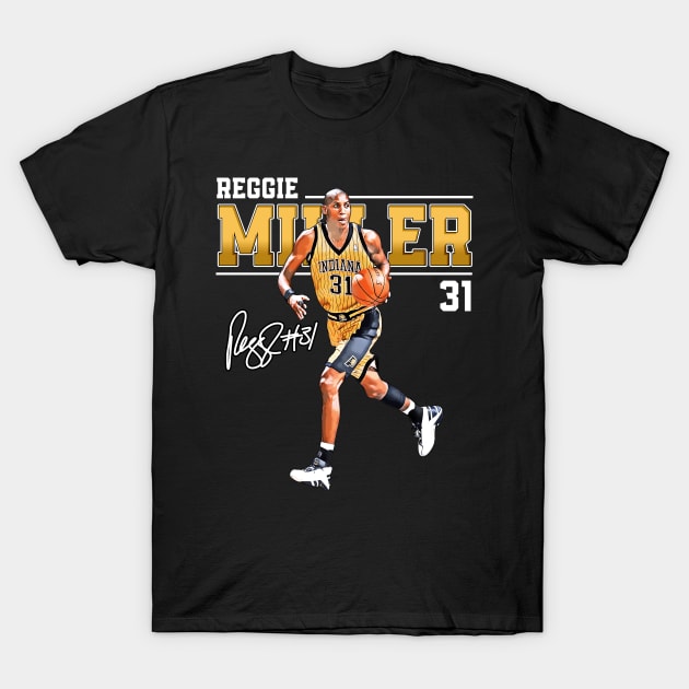 Reggie Miller Choke Sign Basketball Legend Signature Vintage Retro